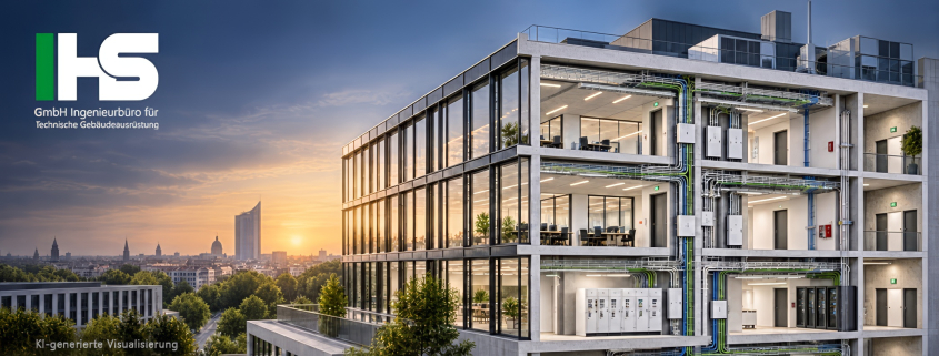 Gebäude mit geplanter Elektroversorgung durch ein Elektro-Ingenieurbüro in Leipzig